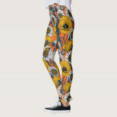 Leggings Le pré en jaune et bleu (Gauche)