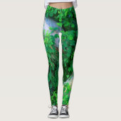 Leggings le résumé part du vert (Devant)