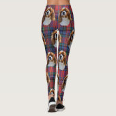 Leggings Le Roi Charles Cavalier Spaniel Sur Tartan, (Dos)