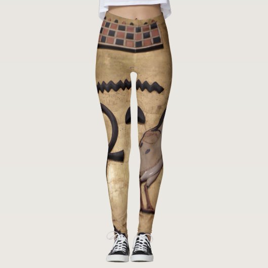 Leggings Le Roi Tut Egyptian Ankh Tablet (Devant)