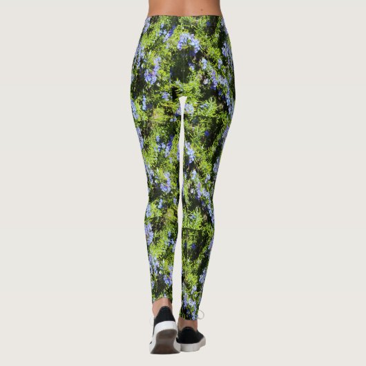 Leggings le romarin fleurit le vert (Dos)