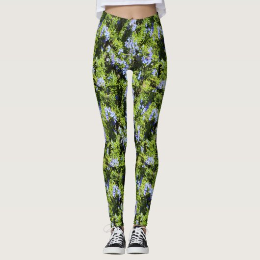 Leggings le romarin fleurit le vert (Devant)