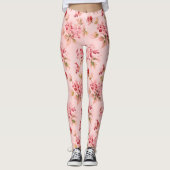 Leggings Le rose Positionne Les Fleurs Florales Aquarelle L (Devant)