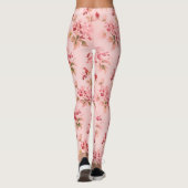 Leggings Le rose Positionne Les Fleurs Florales Aquarelle L (Dos)