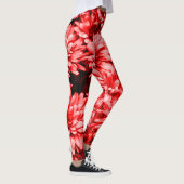 Leggings Le rouge fleurit des guêtres (Droite)