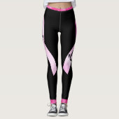 Leggings Le ruban rose personnalise le cancer du sein survi (Devant)