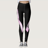 Leggings Le ruban rose personnalise le cancer du sein survi (Devant)