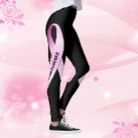 Leggings Le ruban rose personnalise le cancer du sein survi<br><div class="desc">Leggings Ruban rose Personnaliser le cancer du sein Survivant</div>