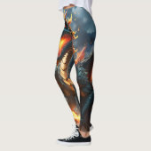Leggings "Le souffle d'Inferno : la flamme du dragon" (Gauche)