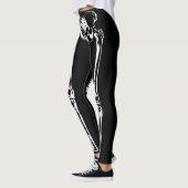 Leggings Le squelette éffrayant désosse Halloween (Gauche)