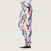 Leggings Le style d'aquarelle Parrots 2 (Gauche)