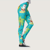 Leggings Le surf du Père Noël pour Noël tropical (Droite)
