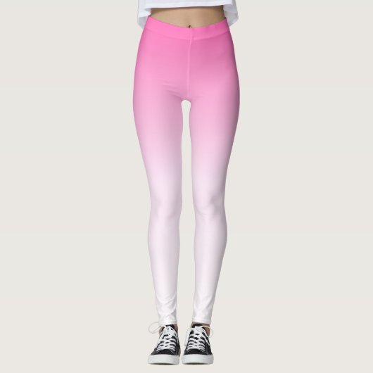 Leggings Le teint rose en blanc (Devant)