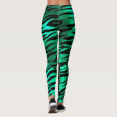Leggings Le Tigre noir vert d'émeraude frappe les animaux s (Dos)