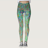 Leggings Le vert émeraude éclate abstrait (Devant)