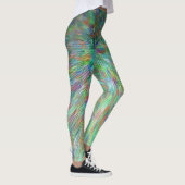 Leggings Le vert émeraude éclate abstrait (Droite)