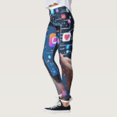 Leggings Le Web numérique : une représentation visuelle de (Gauche)