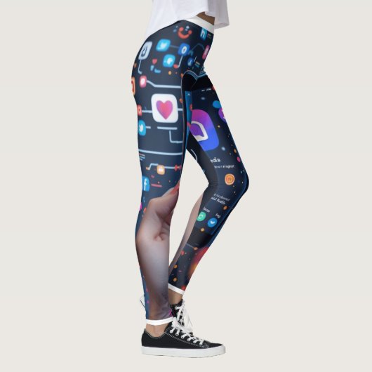 Leggings Le Web numérique : une représentation visuelle de (Droite)