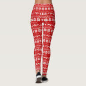 Leggings Le whippet silhouette le motif de Noël (Dos)
