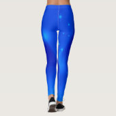 Leggings Le yoga bleu d'Athleisure de chat de 10 nuances (Dos)