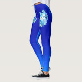 Leggings Le yoga bleu d'Athleisure de chat de 10 nuances (Gauche)