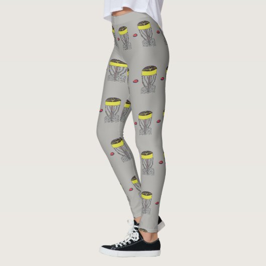 Leggings Le yoga d'impression de golf de disque partout (Gauche)