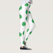Leggings Le yoga du jour de St Patrick de shamrock halète (Droite)