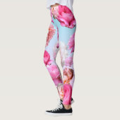 Leggings Le yoga rose romantique d'Athleisure de roses (Gauche)