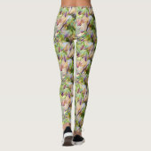 Leggings le yucca de désert fleurit vert clair (Dos)
