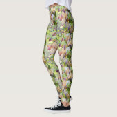 Leggings le yucca de désert fleurit vert clair (Gauche)