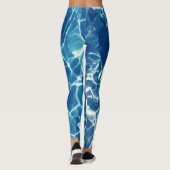 Leggings L'eau bleue de scintillement (Dos)