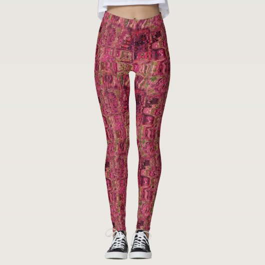 Leggings L'eau chute en f abstrait vif (Devant)