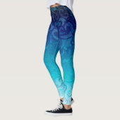 Leggings L'eau tourbillonne sur l'arrière - plan bleu de (Gauche)