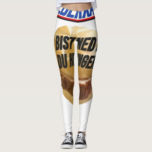 Leggings Leberkas - Du bist ned du wenn du HUNGER host (Devant)