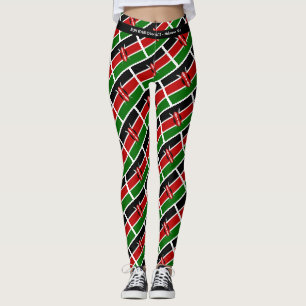Leggings L'Écriture DU DRAPEAU KENYA EXÉCUTE VOTRE COURSE P
