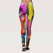 Leggings Lecteurs de peinture Abstraits colorés (17) (Dos)