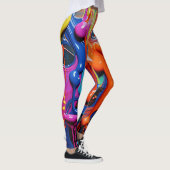 Leggings Lecteurs de peinture Abstraits colorés (17) (Droite)