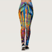 Leggings Lecteurs de peinture Abstraits colorés (19) (Dos)