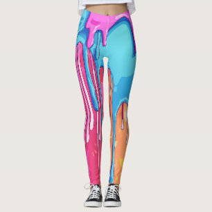 Leggings Lecteurs de peinture Abstraits colorés (4)
