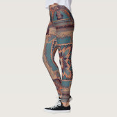 Leggings "Left Knee Patch" style sarong motif du sud-ouest (Gauche)