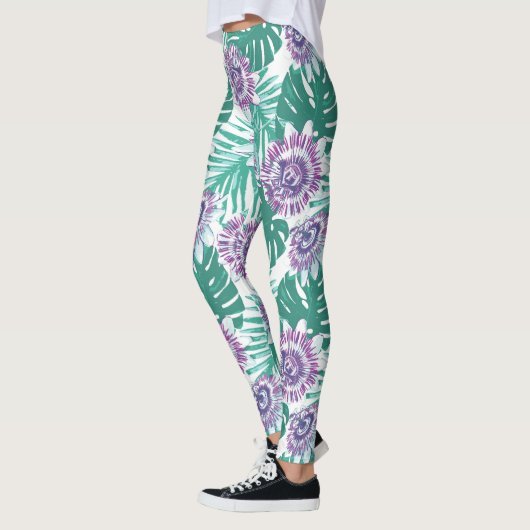 Leggings Legage floral tropical (Gauche)