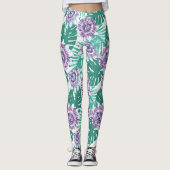 Leggings Legage floral tropical (Devant)