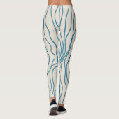 Leggings Legage haute puissance : blanc / bleu (Dos)