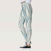 Leggings Legage haute puissance : blanc / bleu (Gauche)
