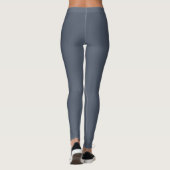 Leggings Légende de société personnalisée blanc script gris (Dos)