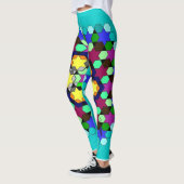 Leggings Légendes 3D élégantes à motif nid d'abeille mince (Gauche)