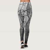 Leggings Légendes à effet géométrique gris puissant (Dos)