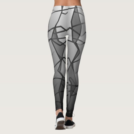 Leggings Légendes à effet géométrique gris puissant (Dos)