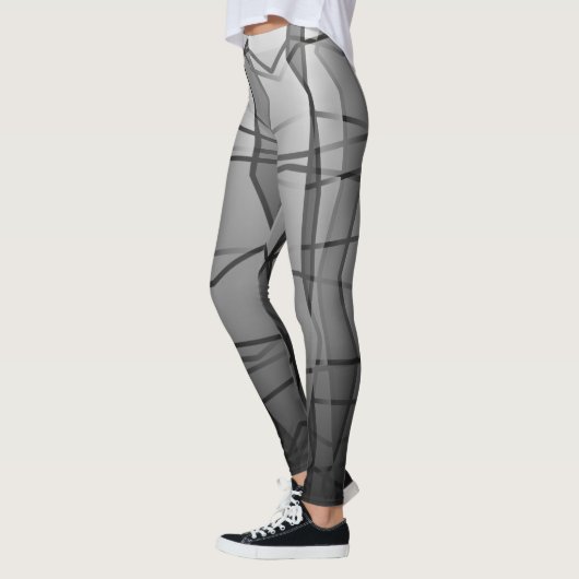 Leggings Légendes à effet géométrique gris puissant (Gauche)