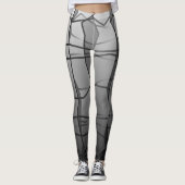 Leggings Légendes à effet géométrique gris puissant (Devant)